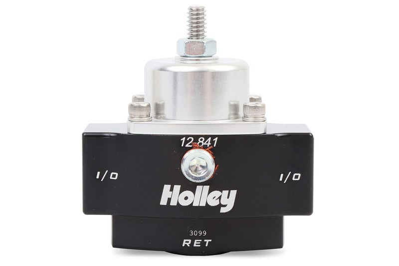 Holley 12841 459 PSI Adjustable Bypass Billet Fuel Pressure Regulator with 38 NTP Ports Black
