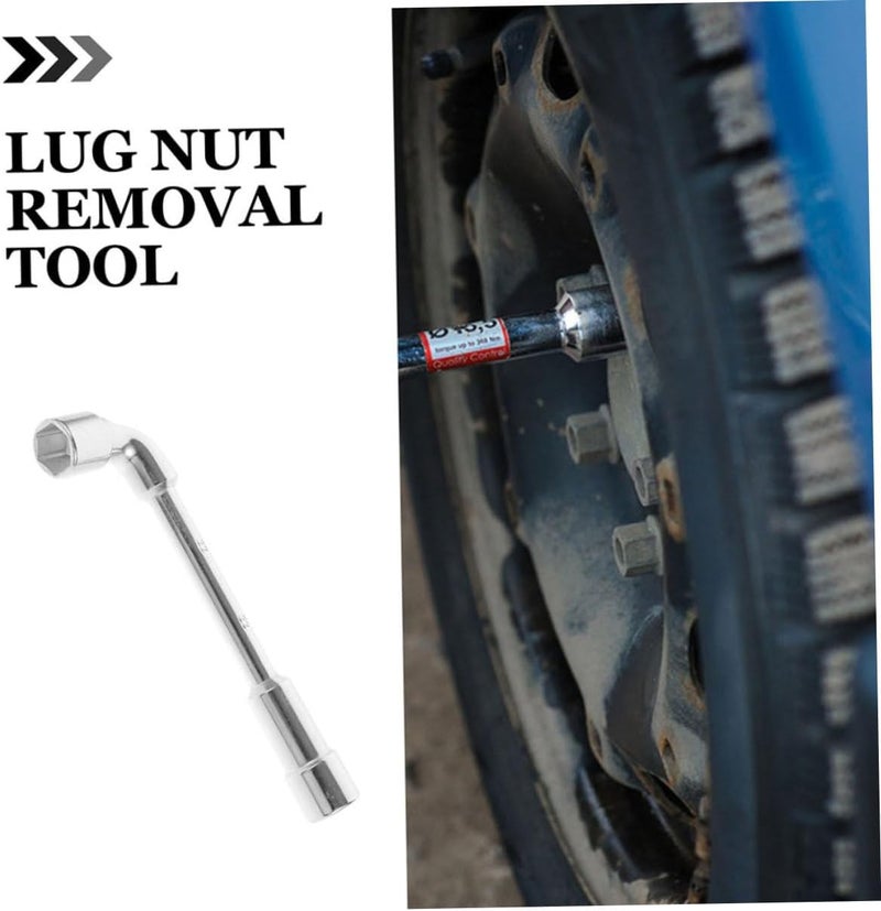 Garneck L-shaped 21mm Socket Wrench Double-ended Automotive Tire Changer Tool Car Repair Tire Installer Tool for Mechanical Maintenance - Image 2