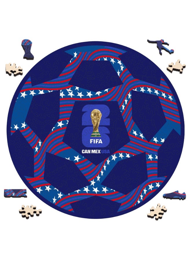 FIFA World Cup أحجية خشبية دائرية مرخصة رسميًا لكأس العالم 2026 - 200 قطعة - Image 1