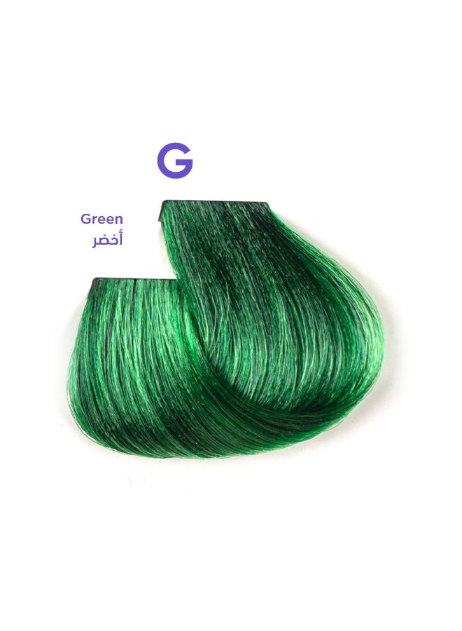 1B Hair Color Cream #G Green – Permanent Vibrant Green Hair Dye with Tress Tones Tyrosine Complex | 100ml | Intense Emerald Pigment | Long-Lasting Creative Color for Light Blonde to Pre-Lightened Hair - Image 1