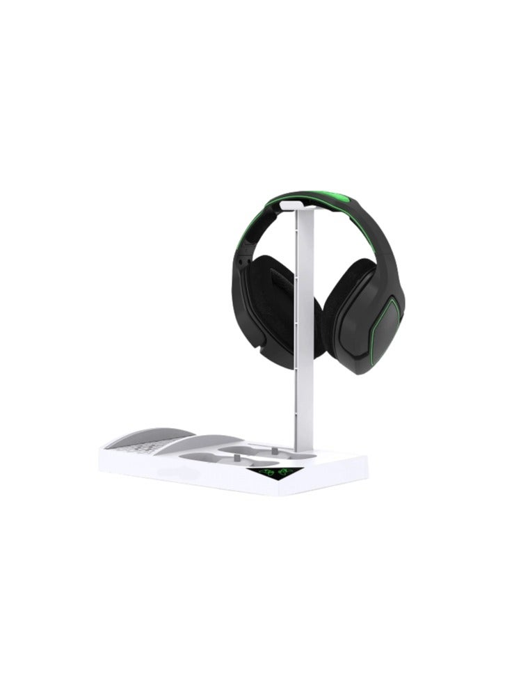 حامل تبريد مع محطة شحن لجهاز Xbox Series S – نظام تبريد فعال وشاحن مزدوج لوحدة التحكم وتصميم موفر للمساحة لإعداد ألعاب منظم - Image 2