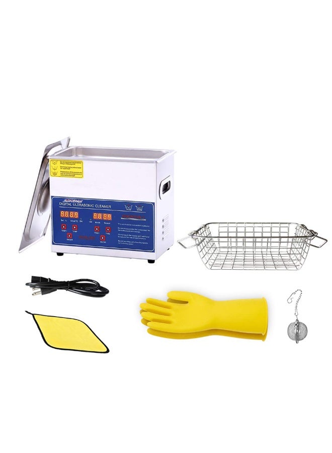 Ultrasonic Cleaner 3L Class Capacity Ultrasonic Parts Cleaner 40kHz, Digital Time and Temp Control, Stainless Steel Ultra Sonic Cleaning Machine with Cleaning Baskets, for Jewelry, Small Items - Image 4