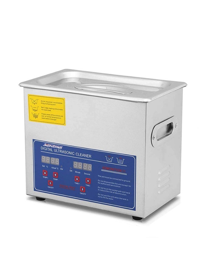 Ultrasonic Cleaner 3L Class Capacity Ultrasonic Parts Cleaner 40kHz, Digital Time and Temp Control, Stainless Steel Ultra Sonic Cleaning Machine with Cleaning Baskets, for Jewelry, Small Items - Image 1