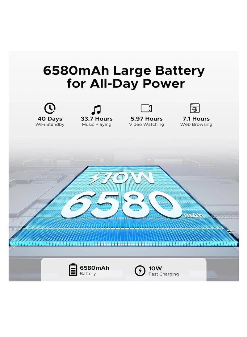 Doogee Tab A9  - WiFi, ROM:(3+9) 12GB, RAM: 64G, "10.1" Inch, HD Display, 6580mAh Battery, Android 15, Blue - Image 4