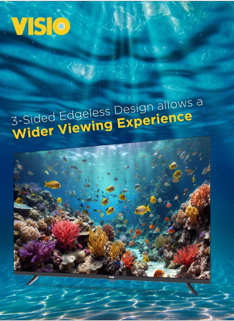 فيسيو تلفزيون فيسيو مقاس 55 بوصة 4K QLED بنظام WebOS | تصميم بدون إطار | ألوان نابضة بالحياة | حامل حائط مجاني | صوت Dolby Digital | ا 55VHSwebOS  - Image 2