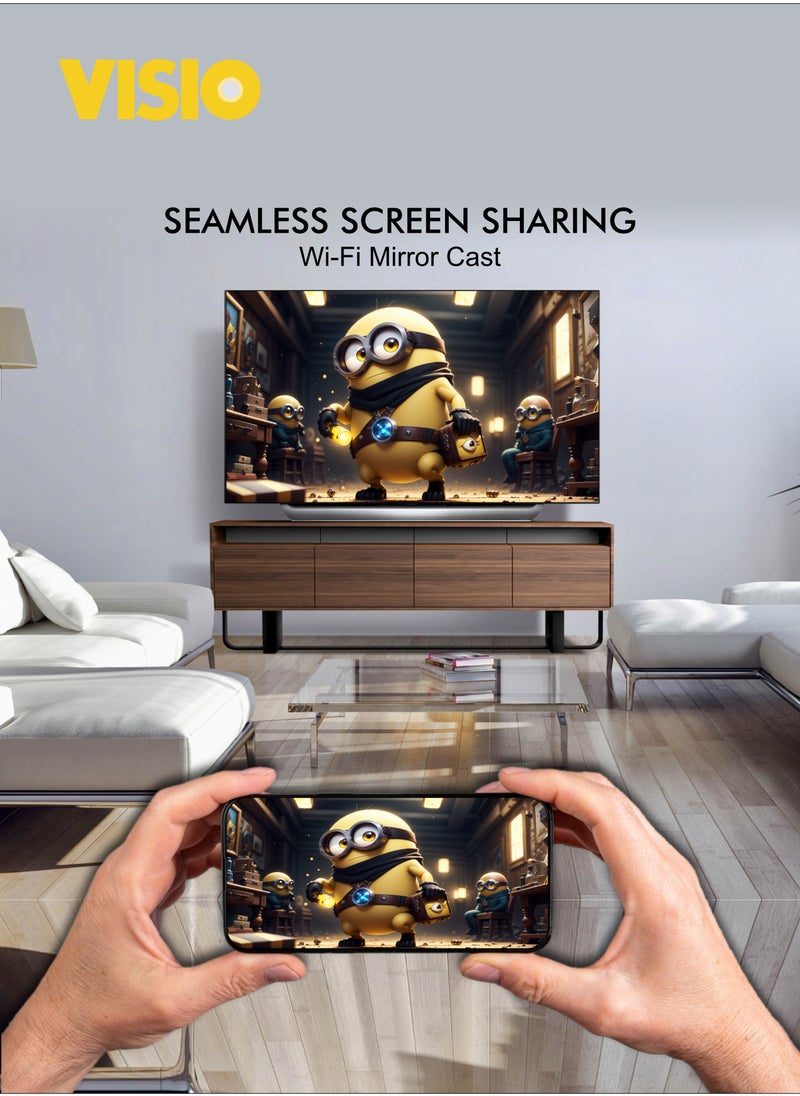 فيسيو تلفزيون فيسيو مقاس 55 بوصة 4K QLED بنظام WebOS | تصميم بدون إطار | ألوان نابضة بالحياة | حامل حائط مجاني | صوت Dolby Digital | ا 55VHSwebOS  - Image 4