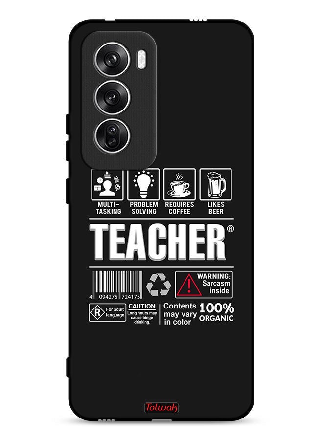Tolwak Oppo Reno12 5G Protective Case Cover Teacher Sticker - Image 1