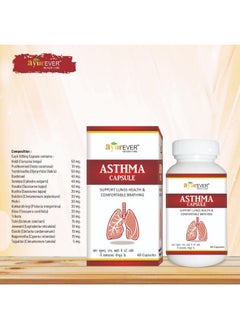 AYUREVER Asthma Capsule Support Lunge Health & Comfortable Breating 60 Capsule  - Image 4