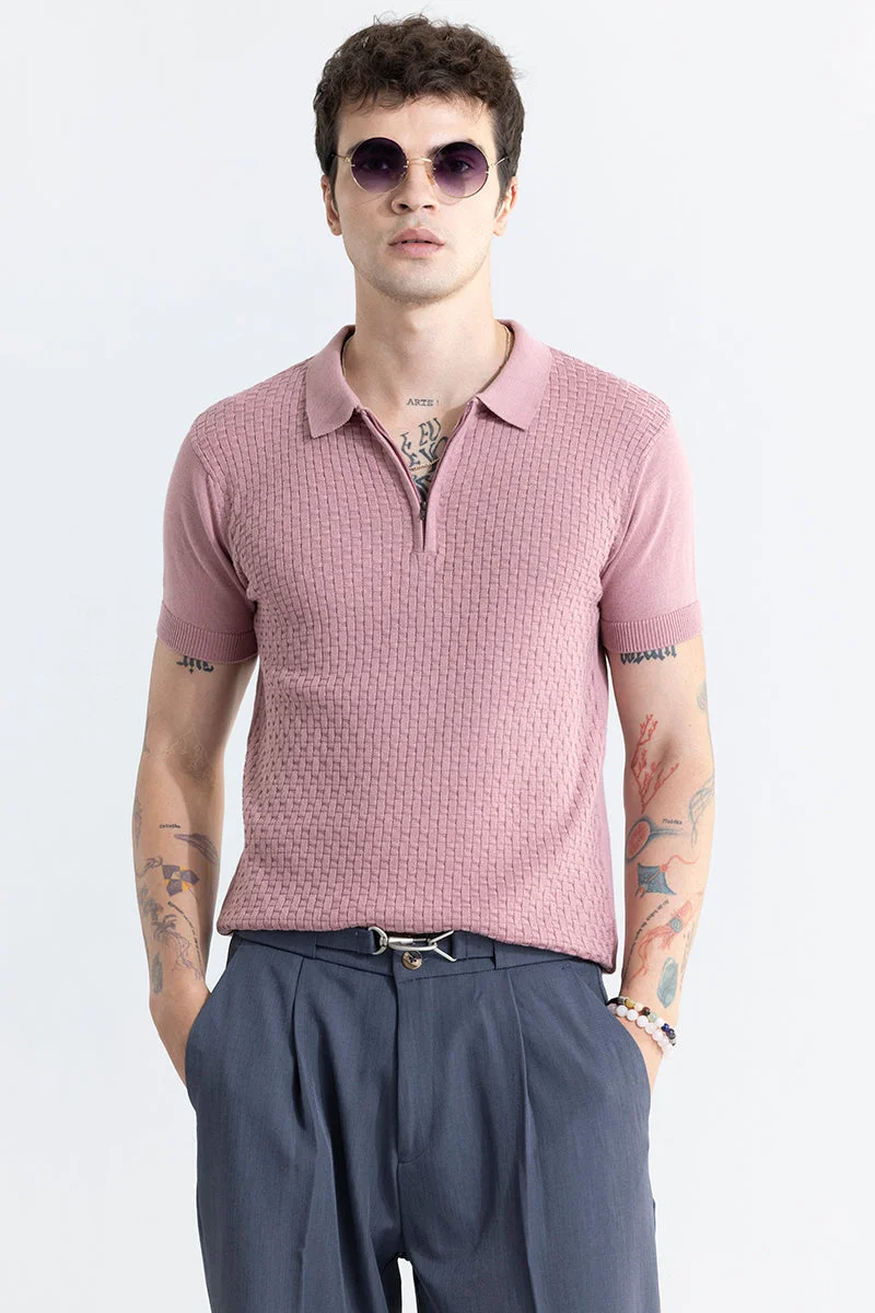 SNITCH Nova Mauve Polo T-Shirt