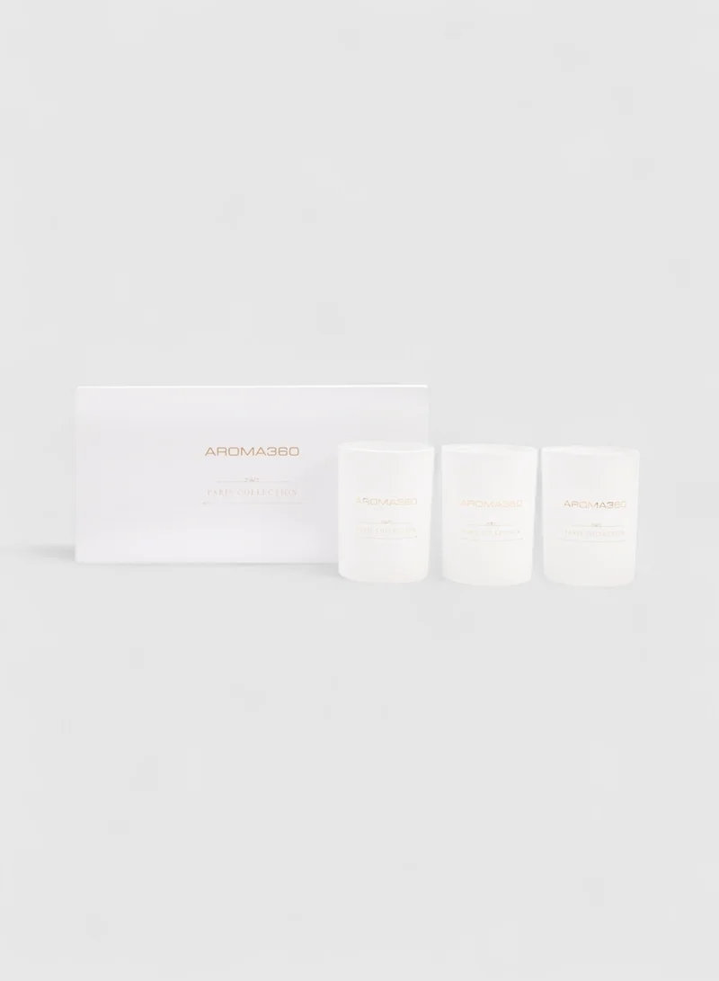 Chandelier - Paris Collection Candle Trio - Scented Candles w/Essential Oils - Bergamot, Jasmine, Saffron & Sweet Berry - Soy Candles - 80hr Burn - Set of 3