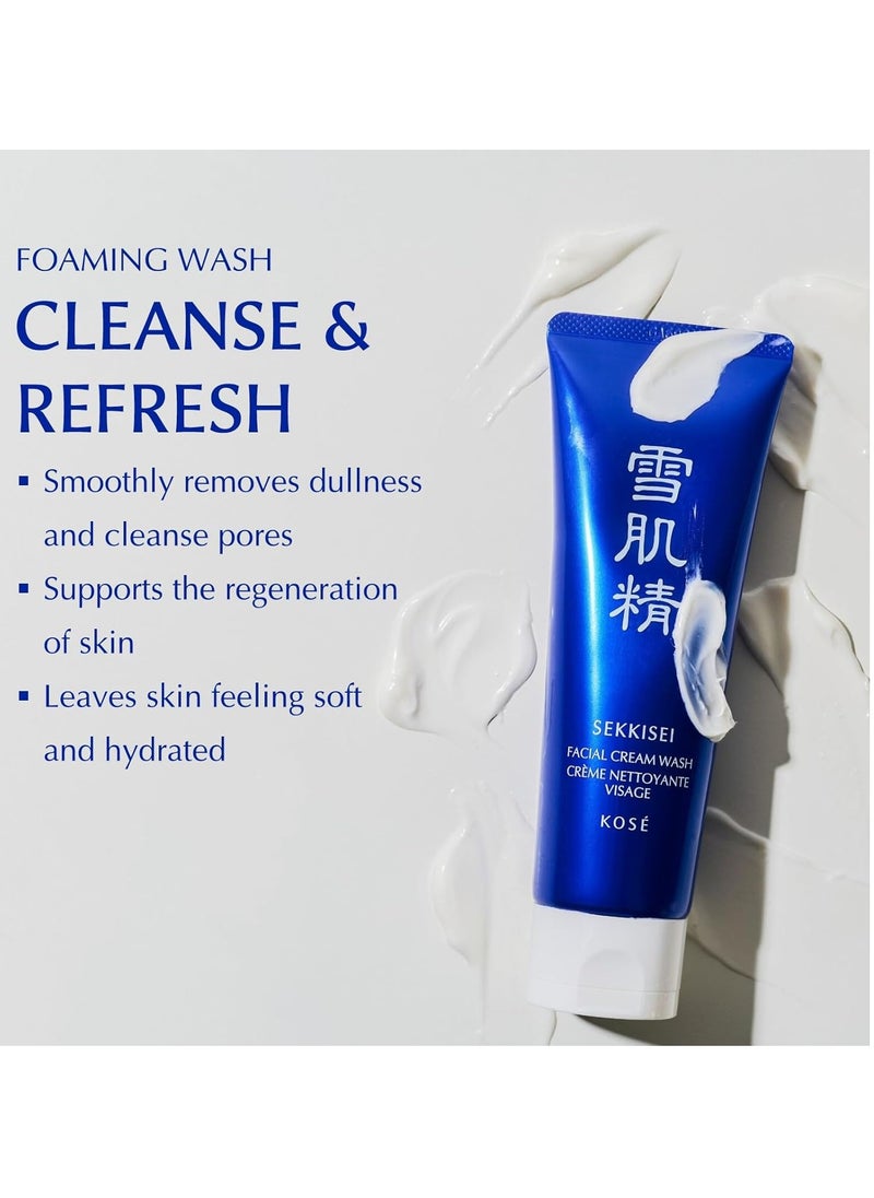 Sekkisei - SEKKISEI Facial Cream Wash, Foaming Face Cleanser, 4.5 Ounce - Image 1