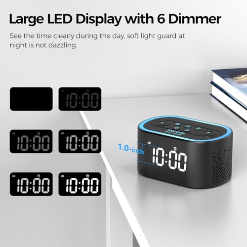 Reacher Digital Alarm Clock & White Noise Sound Machine, 21 Soothing Sounds, 7 Wake Up Sounds, 8 Night Lights, 32-Level Volume, 9 Sleep Timer, Memory Function for Adult, Kid, Bedside, Bedroom - Image 5