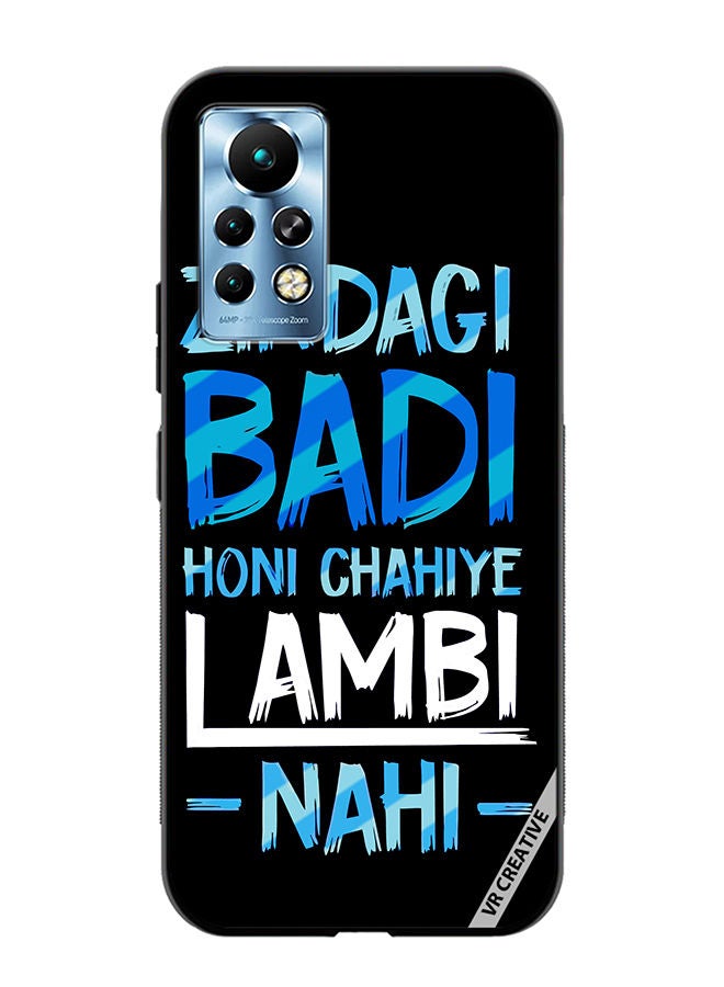 VR CREATIVE Protective Case Cover For Infinix Note 11 Pro Zindagi Badi Honi Chahilye Lambi -Nahi- Quots Design Multicolour - Image 1