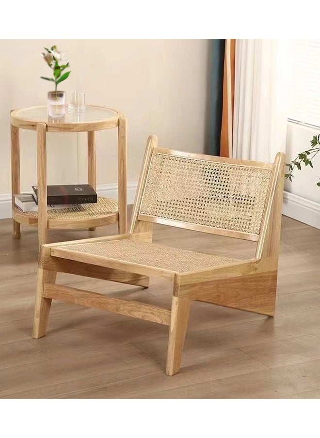 fashionhome 1-Piece Multifunction Modern Household Wide Seat Ergonomic Upholstered Rattan Comfortable Support Backrest Low Height Accent Chair for Living Room Garden Balcony Yard Patio 58.5x70x61 cm  - Image 5