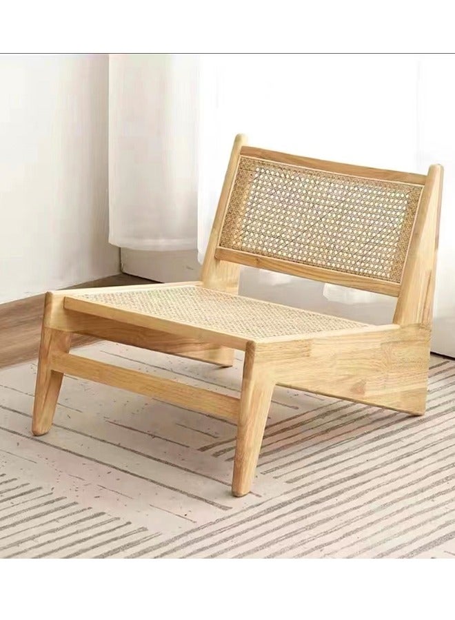 fashionhome 1-Piece Multifunction Modern Household Wide Seat Ergonomic Upholstered Rattan Comfortable Support Backrest Low Height Accent Chair for Living Room Garden Balcony Yard Patio 58.5x70x61 cm - Image 5