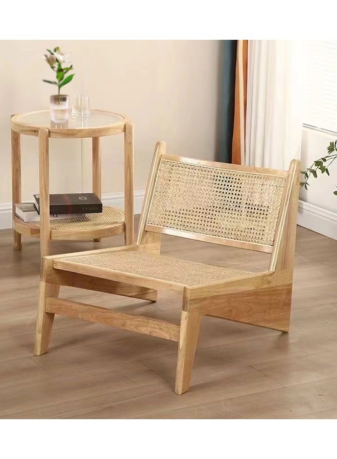 fashionhome 1-Piece Multifunction Modern Household Wide Seat Ergonomic Upholstered Rattan Comfortable Support Backrest Low Height Accent Chair for Living Room Garden Balcony Yard Patio 58.5x70x61 cm - Image 2