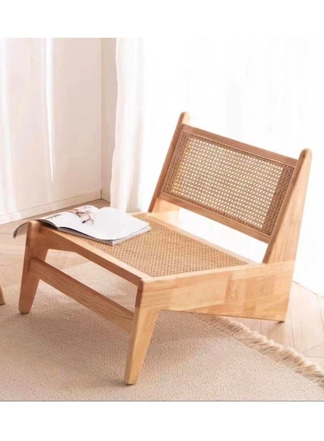 fashionhome 1-Piece Multifunction Modern Household Wide Seat Ergonomic Upholstered Rattan Comfortable Support Backrest Low Height Accent Chair for Living Room Garden Balcony Yard Patio 58.5x70x61 cm - Image 4