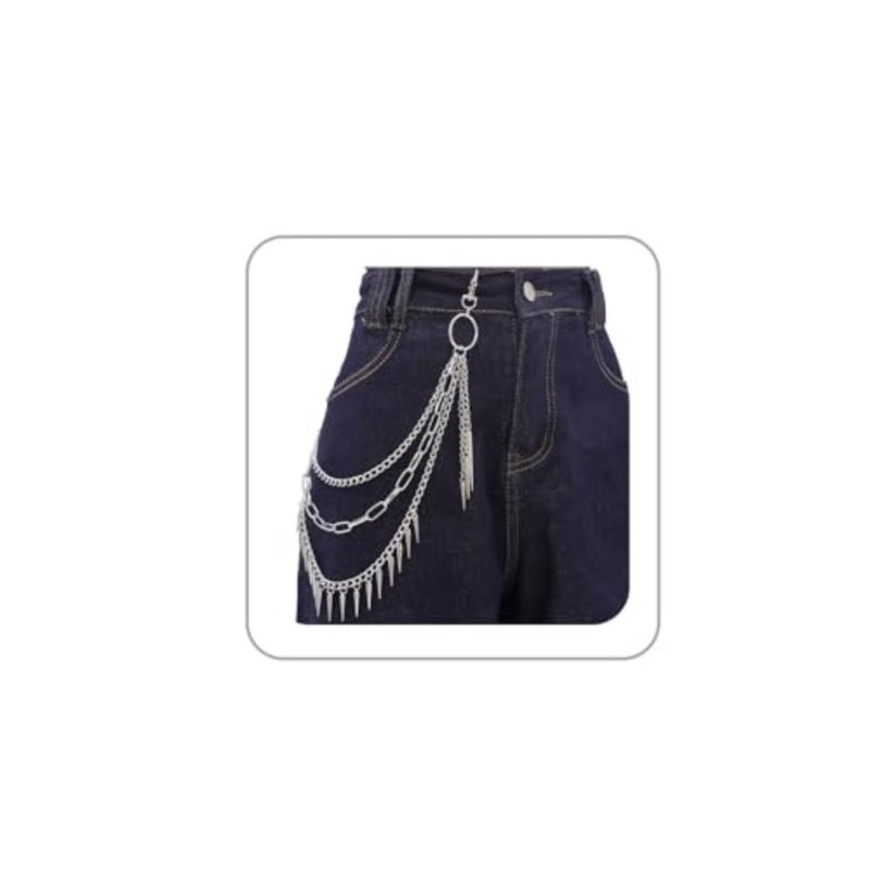Gothic Chain Belt Pants Chains for Men Women Punk Wallet Chains Gothic Hip Hop Rock Pocket Chain Jeans Chain Belts for Women Gothic Halloween Accessories - Image 1