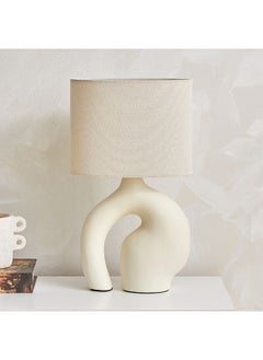 Novalie Ceramic Table Lamp with Linen Shade 23 x 39 x 13 cm