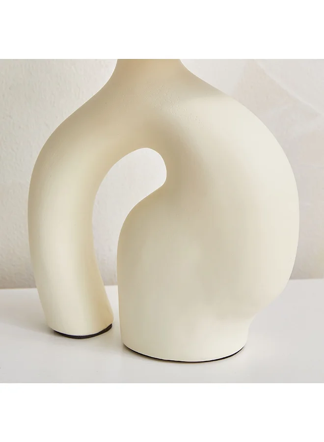Home Box Novalie Ceramic Table Lamp with Linen Shade 23 x 39 x 13 cm