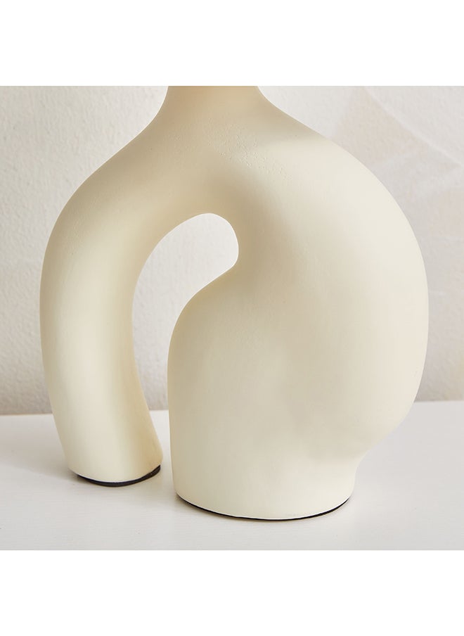 Home Box - Novalie Ceramic Table Lamp with Linen Shade 23 x 39 x 13 cm - Image 1