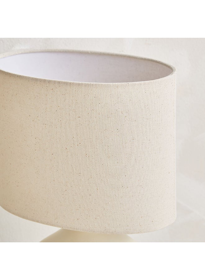Home Box - Novalie Ceramic Table Lamp with Linen Shade 23 x 39 x 13 cm - Image 1