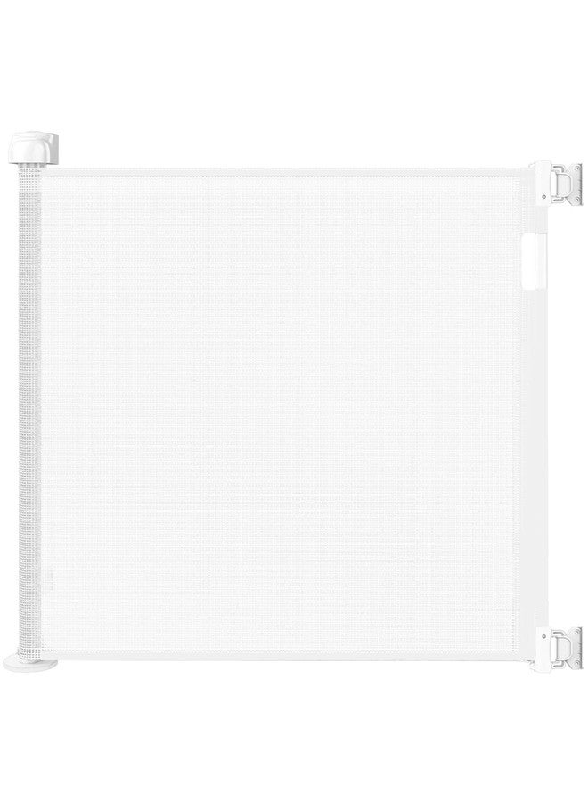 Veraste Retractable Baby Gate for Doorways and Stairs, Mesh Safety Gate for Pet, Indoor & Outdoor Use, One-Hand Operation, Easy Installation, 33.6" Tall, Expands to 55" Wide（White,33.6"x55" - Image 4