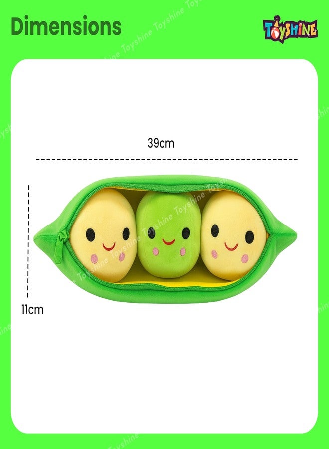 Toyshine 11cm Pea Vegetable Soft Toy | Cute Mini Plush Pea with Smiling Face | Ultra Soft Tiny Cuddle Toy for Kids Boys Girls | Perfect Return Gift & Room Décor - Image 5