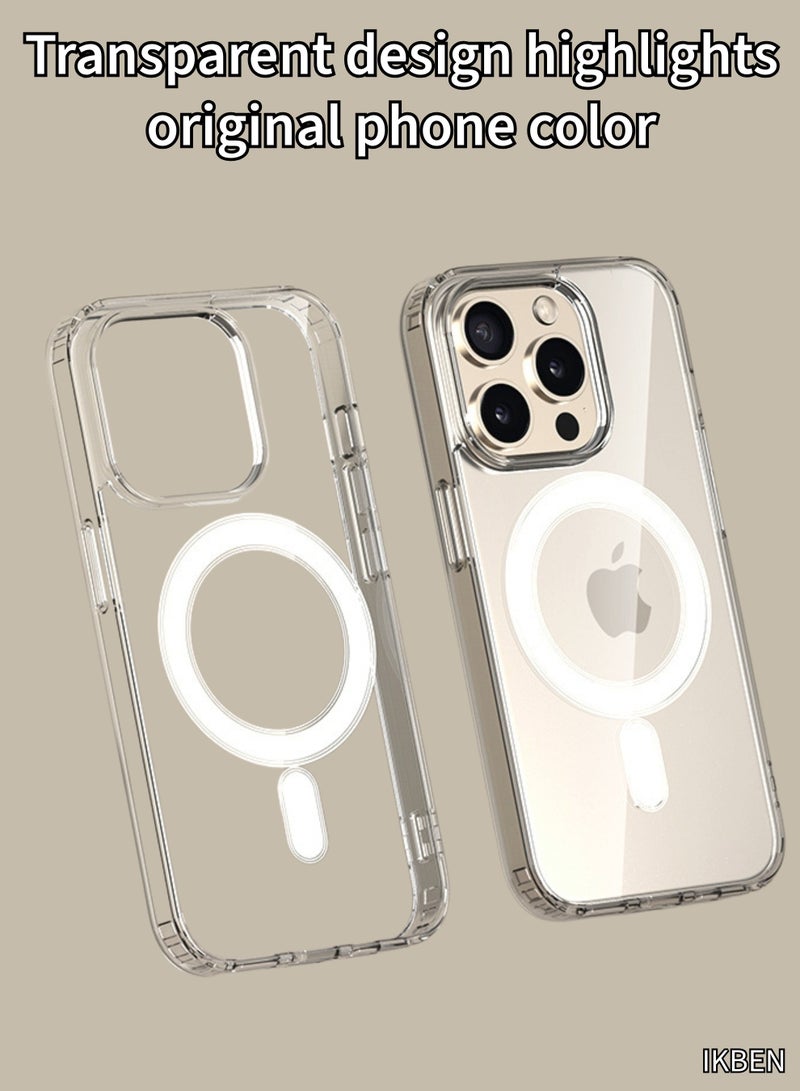 IKBEN iPhone 15 Pro Max MagSafe Case, Magnetic Ring Compatible, Shock Absorption Protective Cover, Clear Transparent TPU Acrylic Case, Slim Fit, Anti Scratch, Wireless Charging Compatible for iPhone 15 Pro Max 6.7 inch by IKBEN - Image 3