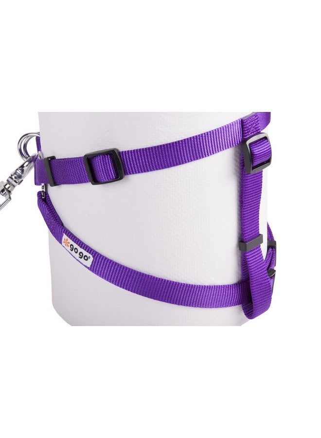 GOGO Pet Products Comfy Nylon 5/8-Inch Adjustable Easy Pet Harness, Small, Purple - Image 2