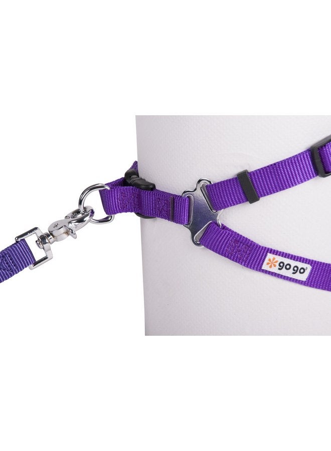 GOGO Pet Products Comfy Nylon 5/8-Inch Adjustable Easy Pet Harness, Small, Purple - Image 5