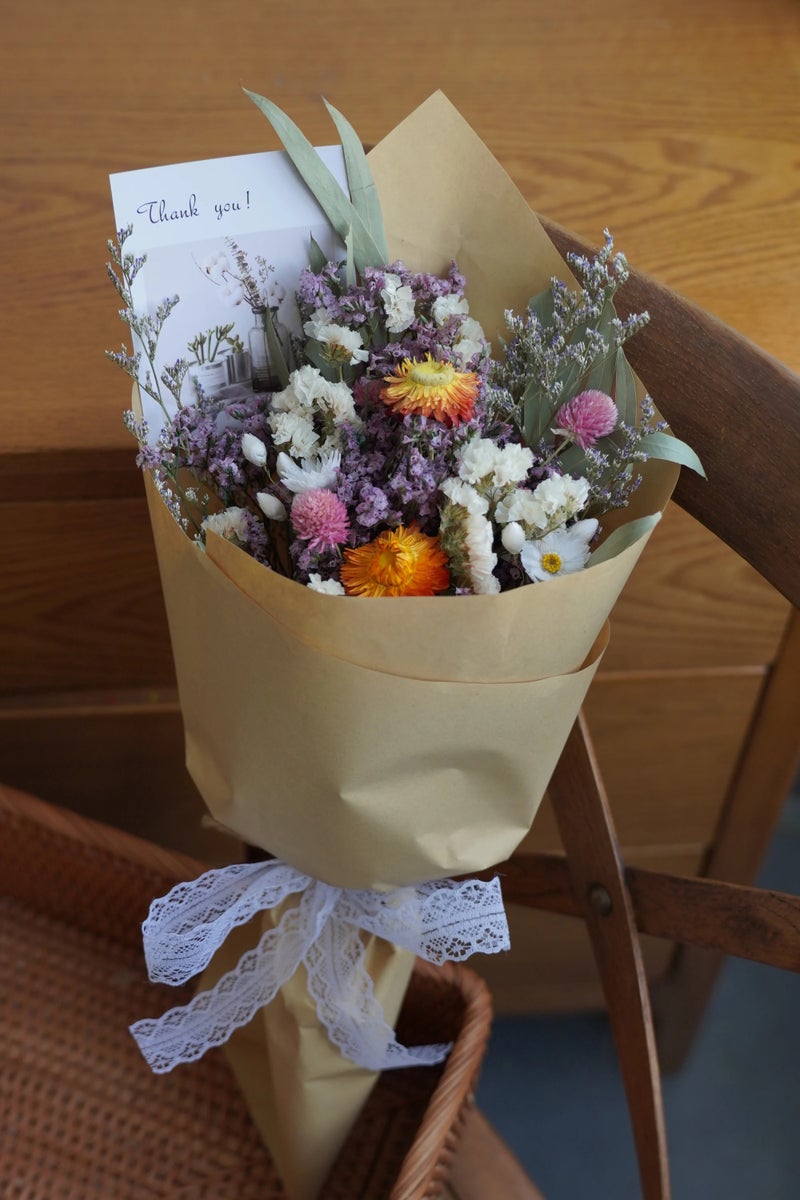 Bluejw Boho Wedding Bouquet - Dried Flower Bundle with Pampas Grass & Burnt Bridal Accents - Mini Real Natural Dried Plants for Rustic Bridal Shower Decor - Image 1