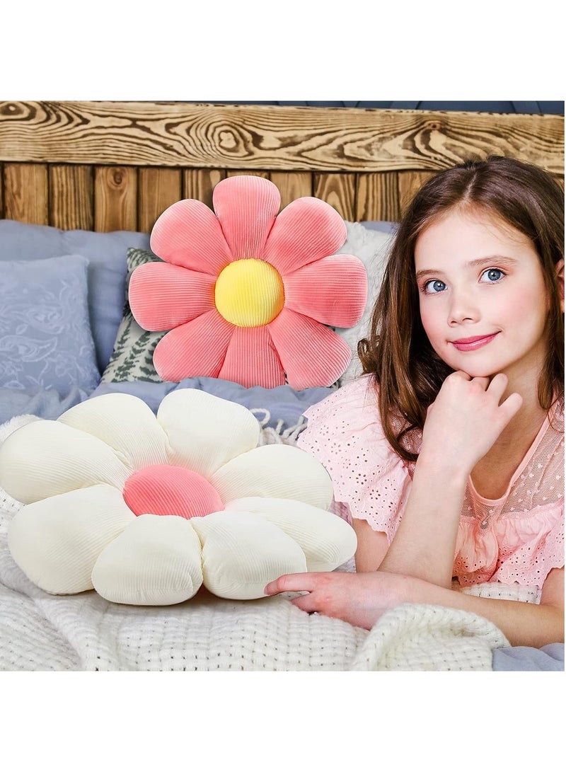 FASHION HOME وسائد على شكل زهرة الأقحوان، وسادة أرضية لديكور غرفة النوم والأريكة والكرسي - Image 3