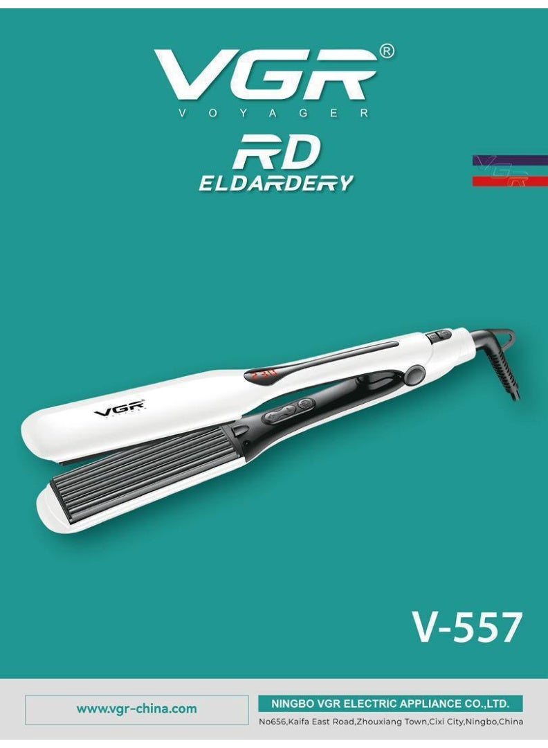 VGR‑557 Hair Crimper & Volumizing Iron – 7‑Tooth Ceramic with LED Temp Control