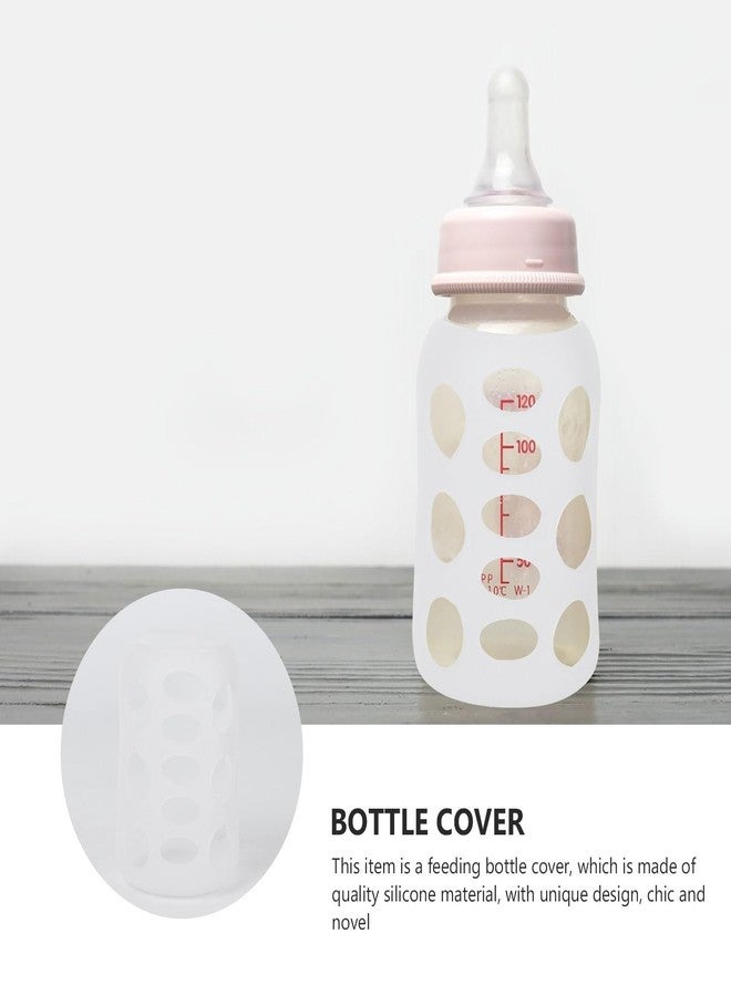 Cabilock 3pcs Silicone Feeding Bottle Sleeve Protector Soft Anti-fall Case for Milk Bottles Heat Non-slip for Home Outdoor Use Stylish Design for Enhanced Protection - Image 2