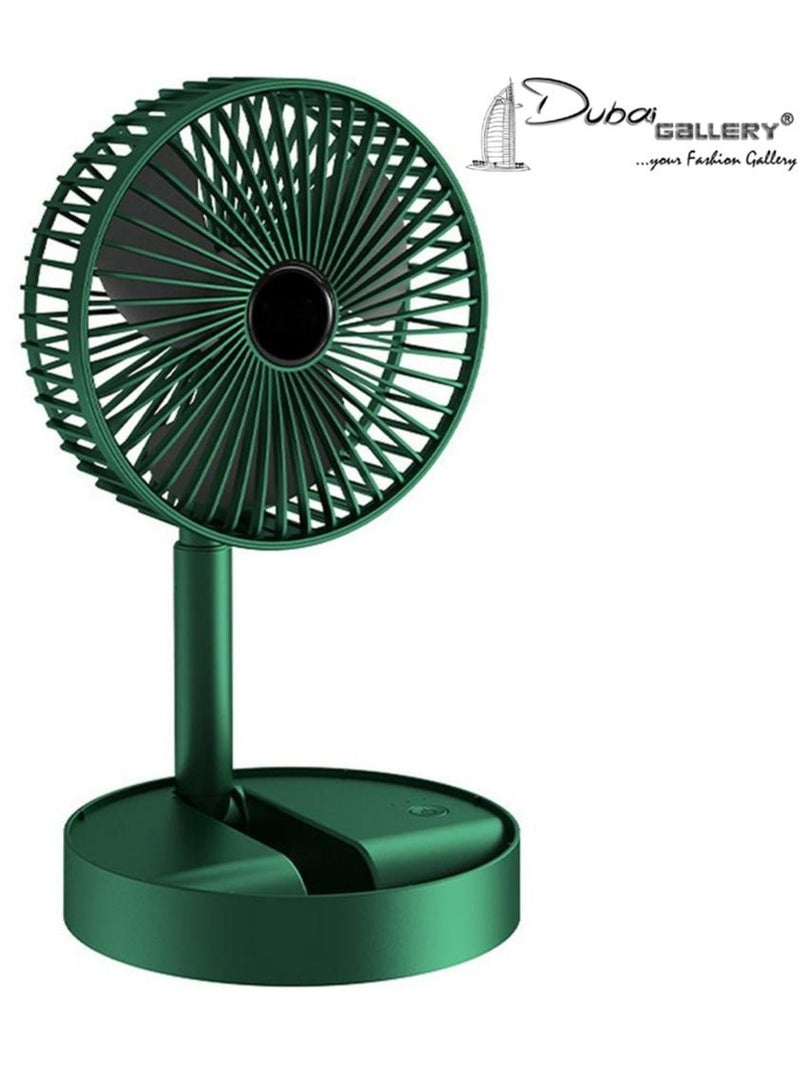 DubaiGallery USB Rechargeable Electric Telescopic Table Fan Multi-function Fan Stand and Stretch Height  - Image 1