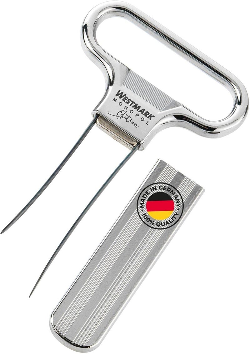 Westmark MONOPOL Germany Steel Two-Prong Cork Puller with Cover - Chrome - Image 1
