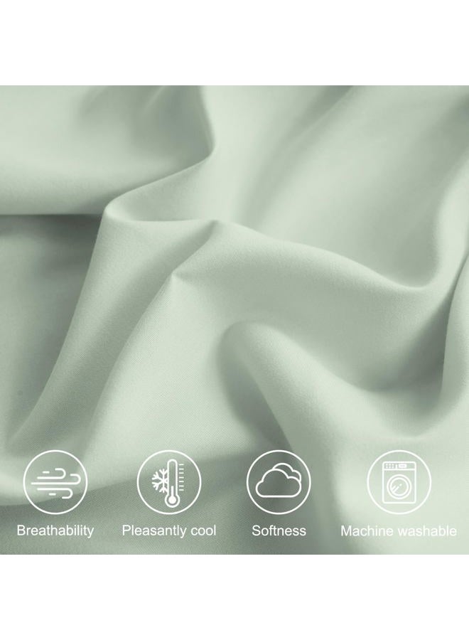 M&Co Bedding Twin Bed Sheets Set - Soft Bed Sheets - Cooling Breathable Bedding Set with 16" Deep Pocket (3 Pieces, Twin, Sage Green) - Image 4