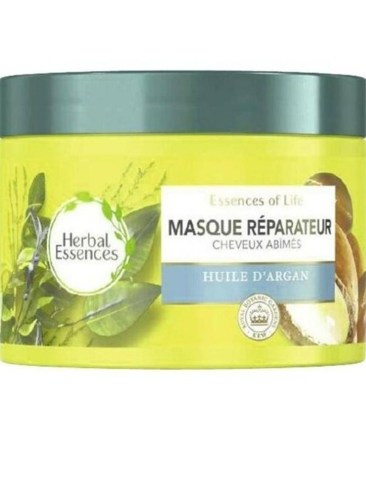 هربل إيسنسز قناع مغذي بزيت الأرغان للشعر وفروة الرأس الجافة 450 مل