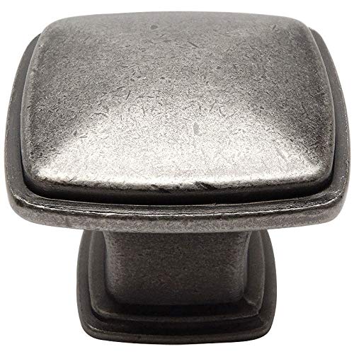 Cosmas 10 Pack 4391WN Weathered Nickel Modern Cabinet Hardware Knob - 1-1/4" Inch Square - Image 4