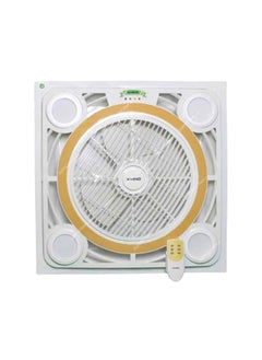 KHIND 45W Air Circulating Ceiling Fan White and Gold 14inch KACF-14-LED 