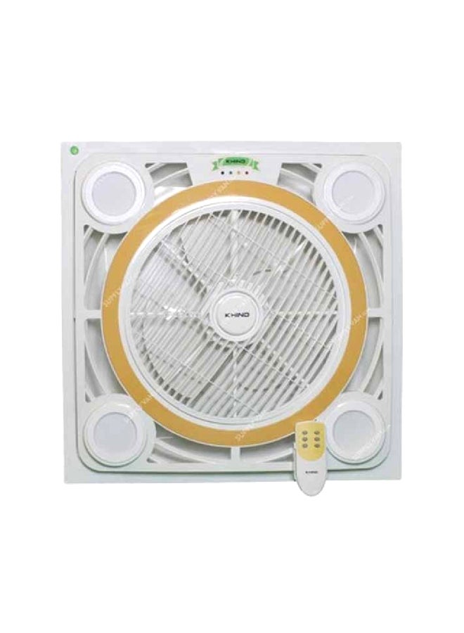 كيند مروحة سقف لتوزيع الهواء بقدرة 45 واط أبيض وذهبي 14 بوصةKACF-14-LED