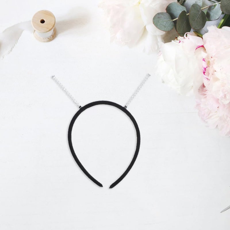 15pcs Black Elastic Spring Headbands DIY Hairband Making Kit For Women Daily Wear And Parties - Image 5