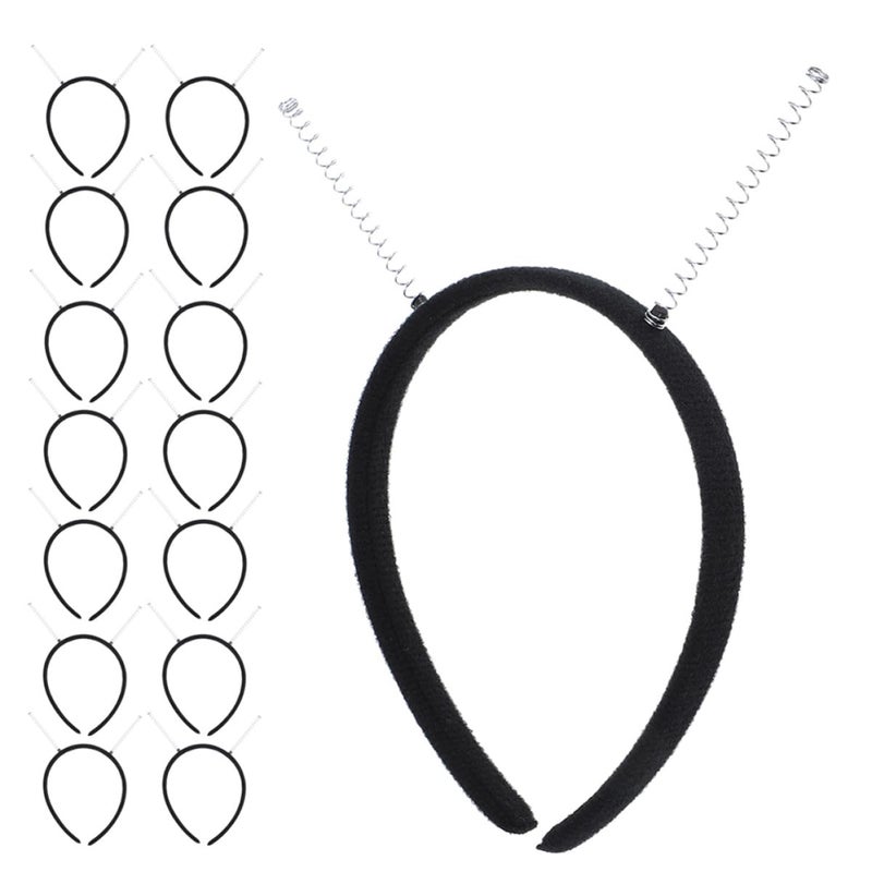 15pcs Black Elastic Spring Headbands DIY Hairband Making Kit For Women Daily Wear And Parties - Image 2