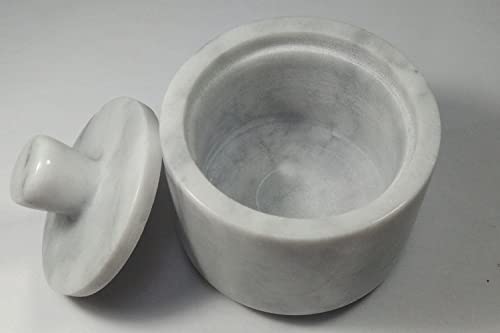Yepmlrt Marble Salt Cellar with Lid, Salt Holder Storage Container for Counter（ White） - Image 4