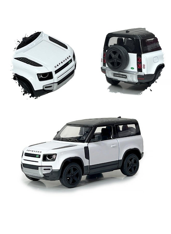 Kinsmart 1:36 Scale Door Openable Pull Back Action Land Rover Defender 90 Diecast Metal Alloy Toy Car - Image 2