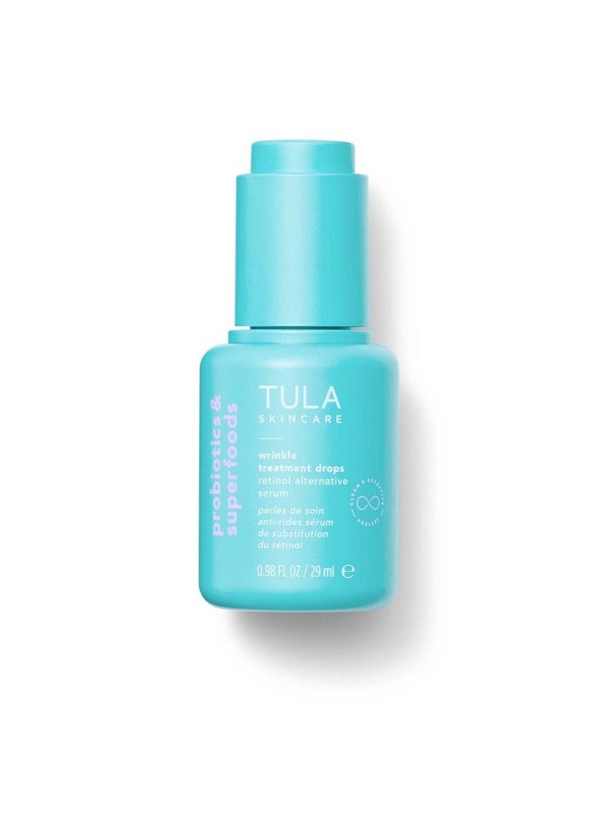 TULA TULA Skin Care Wrinkle Treatment Drops - Retinol Alternative Serum, Anti-Aging, Minimizes Wrinkles, Contains Bakuchiol, Alfalfa Sprouts, and Stevia, 0.98 oz.  - Image 1