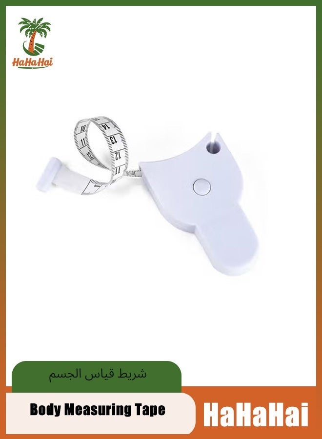 HaHaHai Body Measuring Tape, Accurate Waist Measuring Tape for Weight Loss, Handcrafts Tailor Automatic Telescopic Body Tape White - Image 1