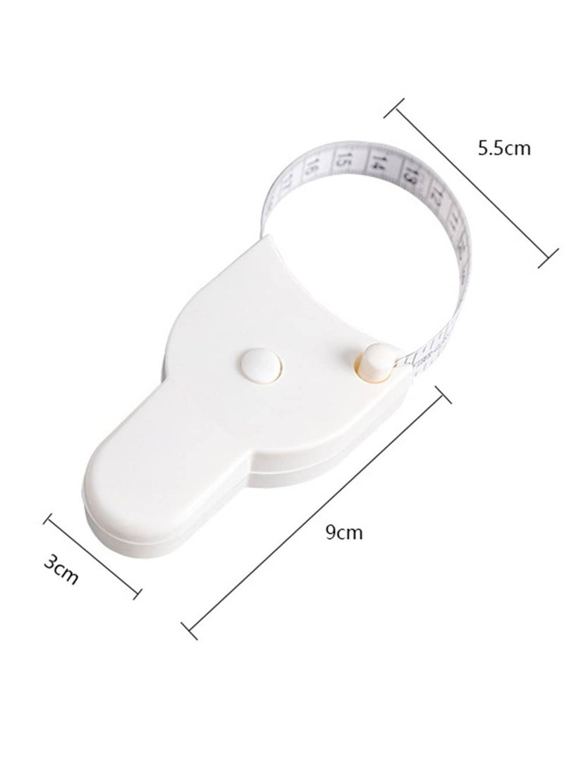 HaHaHai Body Measuring Tape, Accurate Waist Measuring Tape for Weight Loss, Handcrafts Tailor Automatic Telescopic Body Tape White  - Image 2