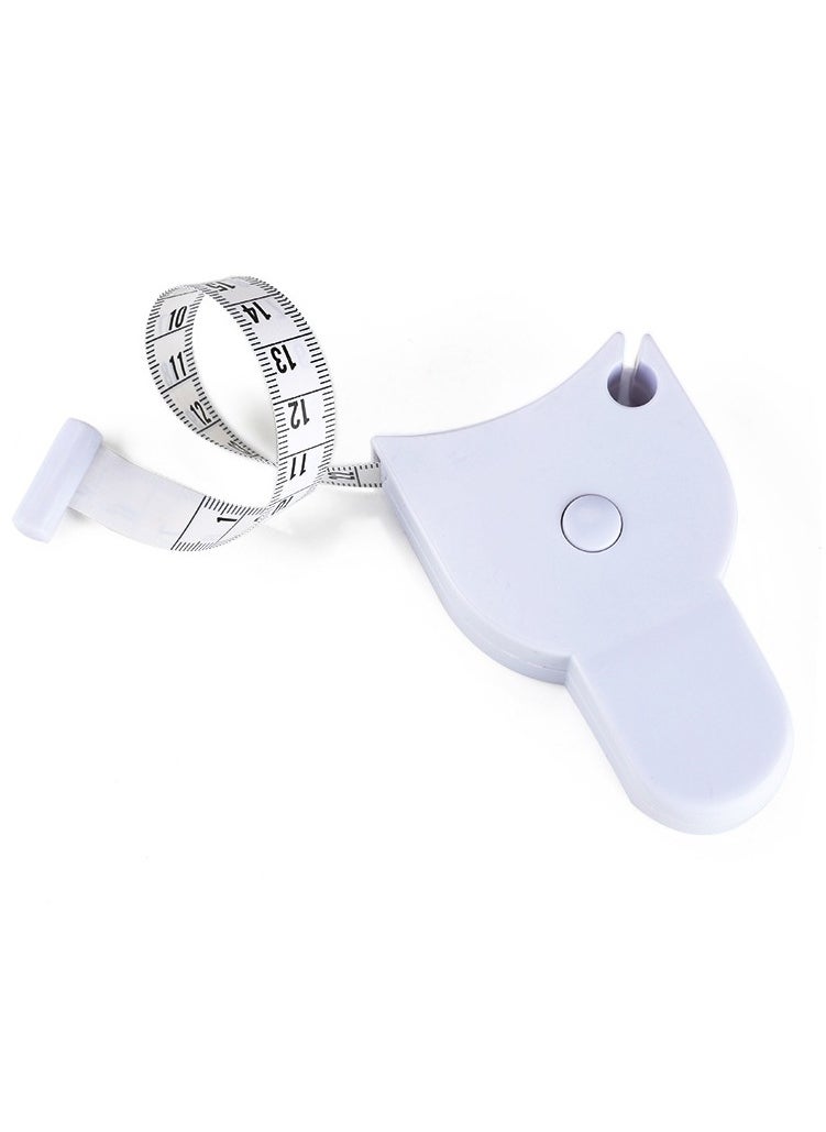 HaHaHai Body Measuring Tape, Accurate Waist Measuring Tape for Weight Loss, Handcrafts Tailor Automatic Telescopic Body Tape White  - Image 1